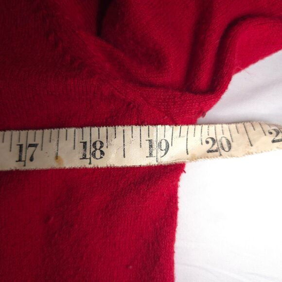 Talbots Womens Medium Red V-Neck Pullover Long Sleeve Sweater - Picture 5 of 7